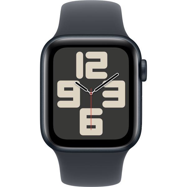 Apple Watch Series SE 2024 40mm Midnight Aluminum Case with Midnight Sand Sport Band S/M