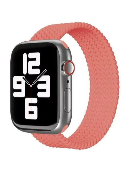 Ремешок нейлоновый плетёный "vlp" для Apple Watch 38/40/41, L/XL, 2шт, коралловый