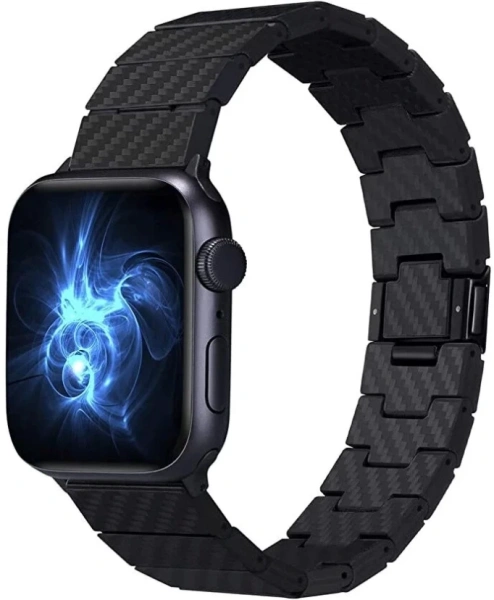 Браслет Pitaka Carbon Fiber Link серия Modern для Apple Watch 42/44/45mm