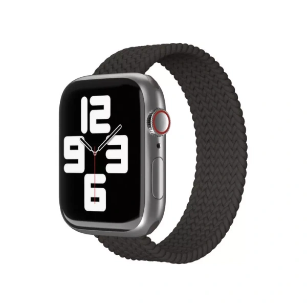 Ремешок нейлоновый плетёный "vlp" для Apple Watch 38/40/41, L/XL, 2шт, чёрный